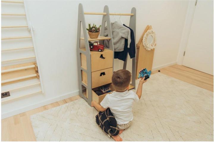 Actual product image Duck Woodworks Children's wardrobe drawers with dress form handles