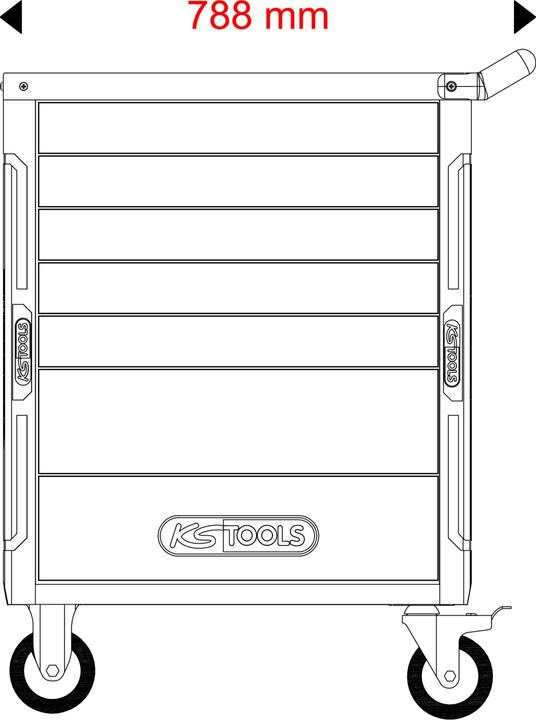 Actual product image KS Tools RACINGline workshop trolley (215 x)