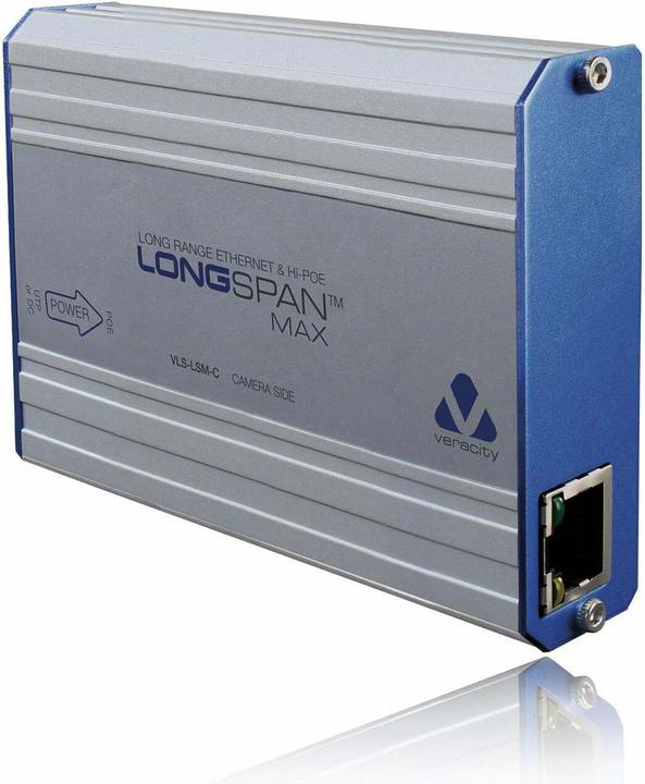 Veracity LONGSPAN Max (caméra). (802,3bt (PoE+++), 802.3af (PoE), 802,3at (PoE+), 71 W)