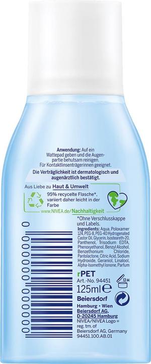 NIVEA Struccante occhi delicato, 125 ml (Struccante, 125 ml)