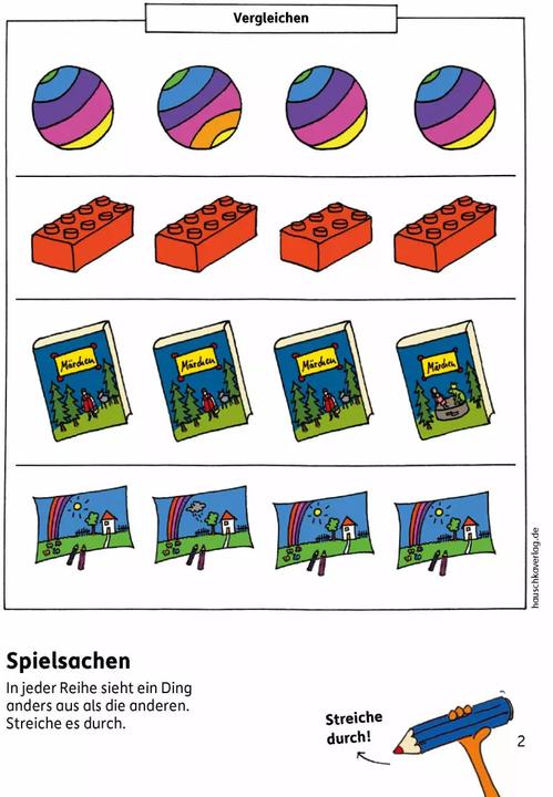 Actual product image Vorschulblock - Konzentration und Wahrnehmung (German, Sabine Dengl, Linda Bayerl, 2015)