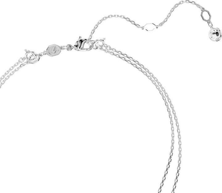 Actual product image Swarovski Meteora necklace in layered look white (Swarovski Metal)