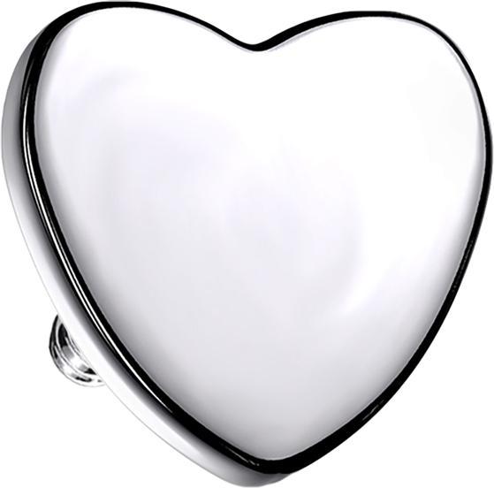 Produktbild Star Piercing Dermal Anchor Herz silber (ohne Messing, Titan G23)