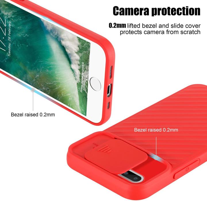 Immagine prodotto Cadorabo Cover in TPU con protezione della fotocamera (Apple iPhone 7 Plus, Apple iPhone 7s Plus)