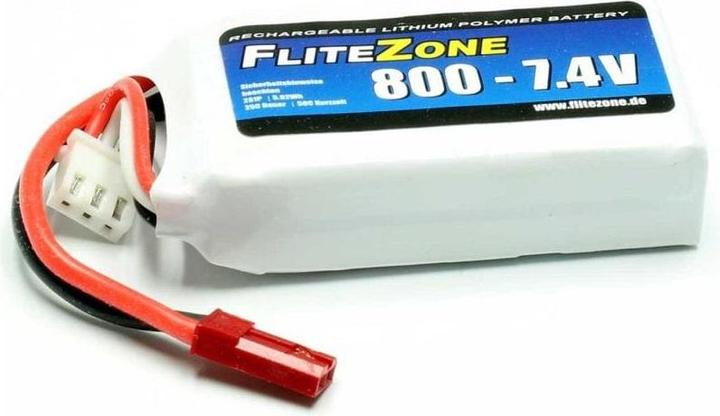 FliteZone Batteria RC LiPo 800 mAh 7,4 V 25C (7.40 V, 800 mAh)