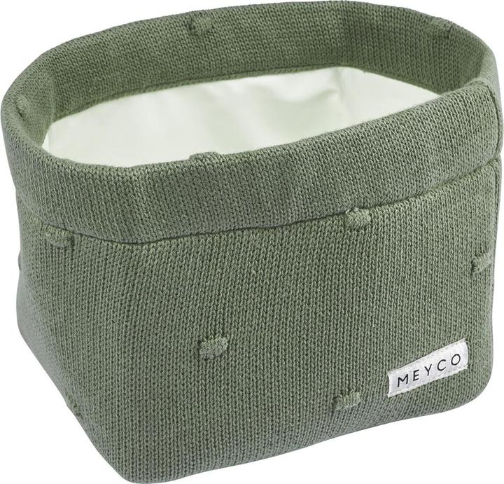 Meyco Wickeltichkörbchen small Mini Knots forest green