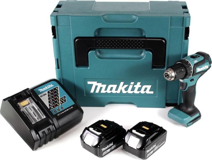 Actual product image Makita DDF 485 RGJ cordless screwdriver 18V 50Nm in Makpac + 2x 6,0 Ah battery + charger (Rechargeable battery operated)