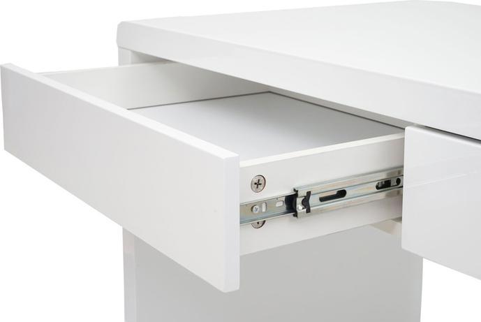 Produktbild Swisshandel24 Schreibtisch Schminktisch, Bürotisch Computertisch Arbeitstisch, Hochglanz Weiss 120x60cm (120 x 60 x 75 cm)