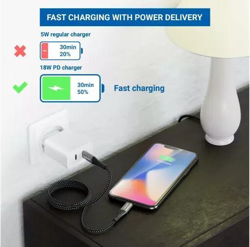 Immagine prodotto deleyCON Cavo USB 2.0 USB C - Lightning 2 m (2 m, USB 2.0)