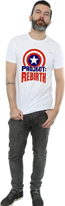 Actual product image Mens Captain America Project Rebirth T-Shirt (3XL)