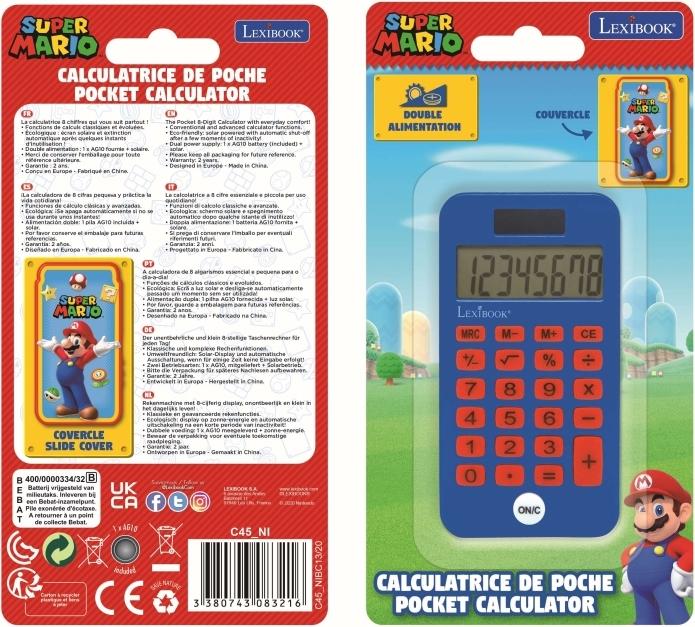 Produktbild Lexibook Super Mario Taschenrechner mit Schutzabdeckung