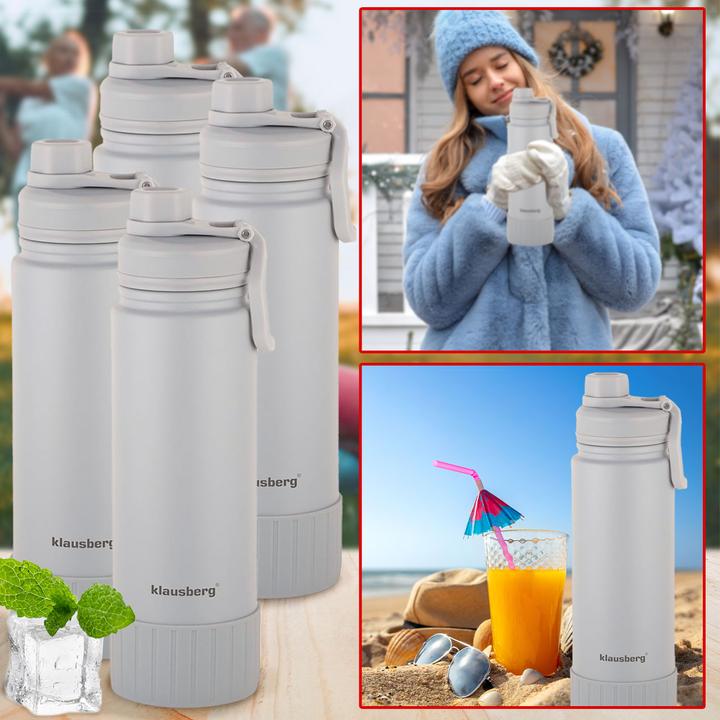 Produktbild Klausberg 4er-Set Doppelwandiger Thermobecher, 720ml, beige (0.72 l)
