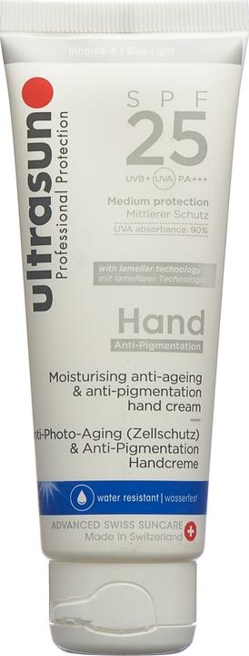 Actual product image Ultrasun Anti-Pigmentation Hand Cream SPF25 (Sun cream face, SPF 25, 75 ml, 88 g)