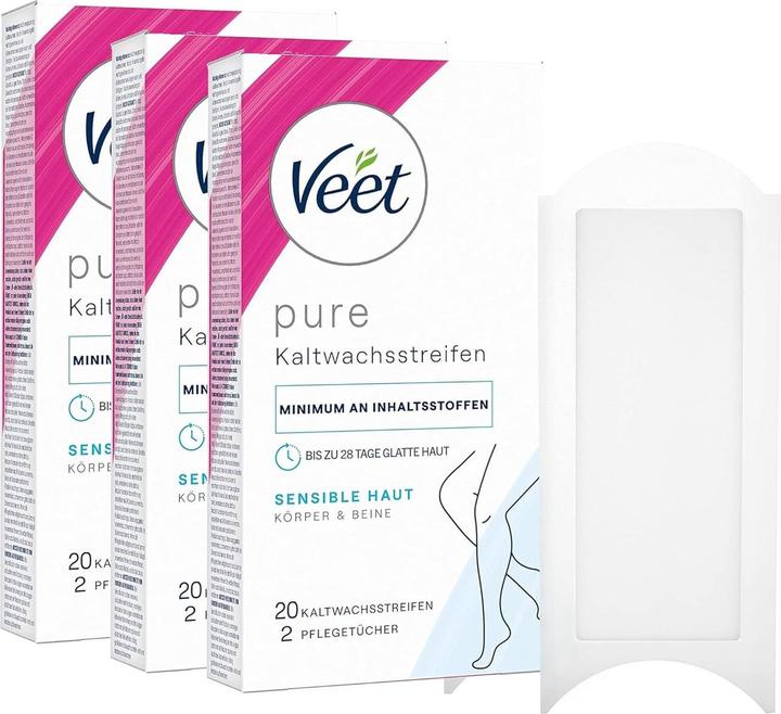 Actual product image Veet 3er-Pack Kaltwachsstreifen