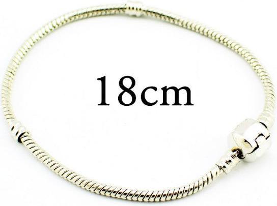Produktbild Hermex Armband versilbert für Beads / Charms - 18cm Silbrig (18 cm, Metallegierung)
