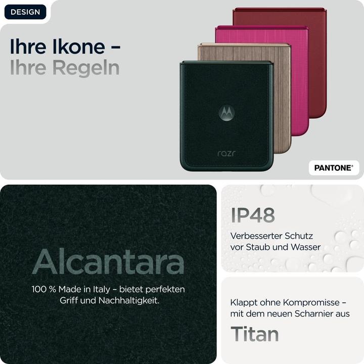 Actual product image Motorola Razr 60 Ultra (512 GB, Pantone Scarab, 6.96", SIM + eSIM, 50 Mpx, 5G)