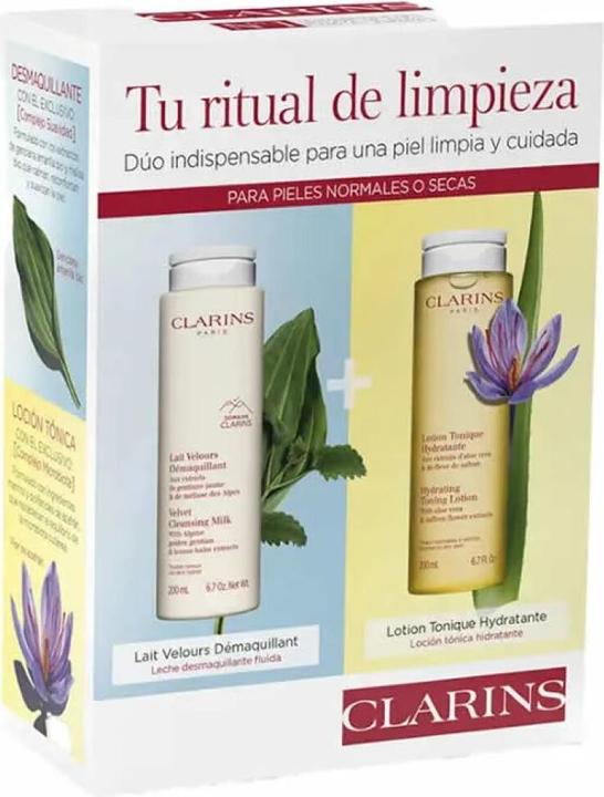 Image du produit Clarins SET LAIT DESMAQUILLANTE 200ML+LOTION TONIQUE 200ML (Lait nettoyant, 200 ml)