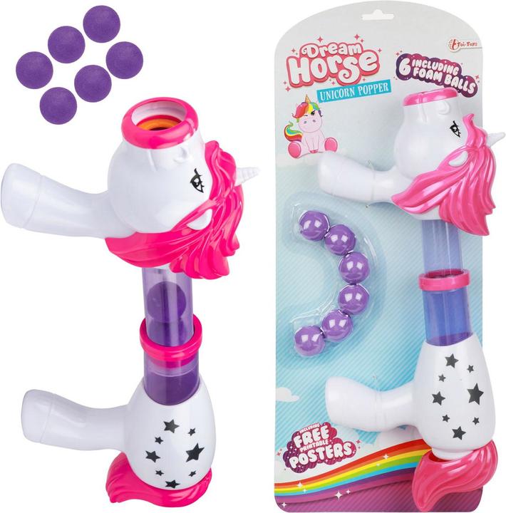 Immagine prodotto Toi-Toys Pistola spara unicorni Dream Horse con palline di schiuma