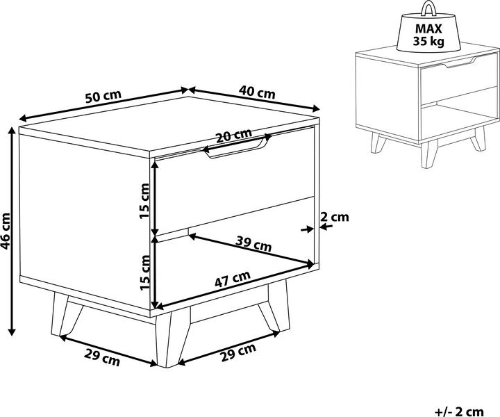 Produktbild Beliani Spencer (50 x 40 x 46 cm)