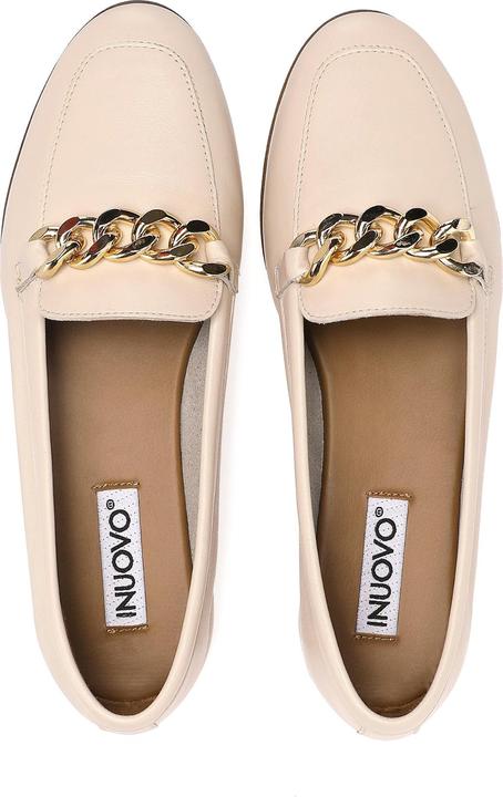 Immagine prodotto Inuovo Questa scarpa slip-on alla moda è realizzata in pelle di alta qualità e con una catena decorativa (41)