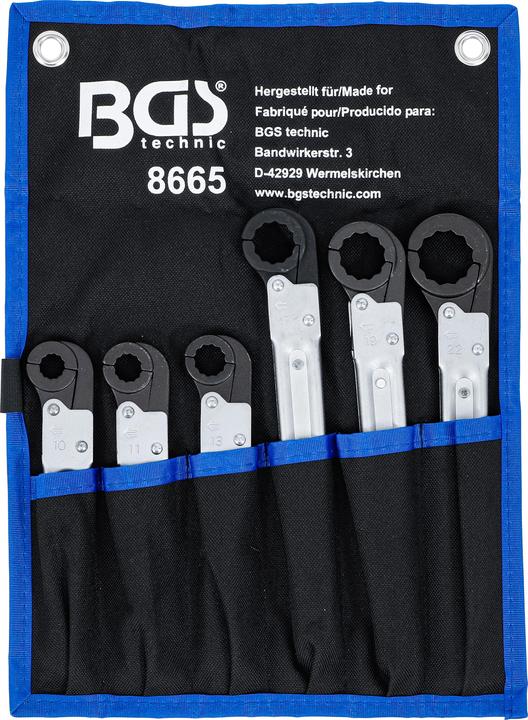 Actual product image BGS Line Ratchet Wrench Set | 6 pcs. (22 mm)