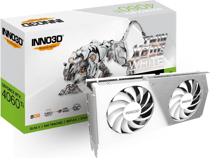 Actual product image Inno3D RTX4060 TI Twin X2 OC WHITE 8GB GDDR6 HDMI 3x (8 GB)