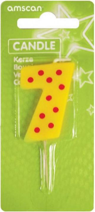 Actual product image Amscan Mini number candle 7 (12 x)