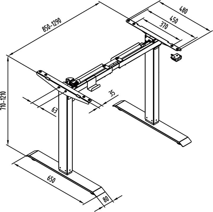 Image du produit tectake Bureau assis debout
