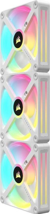 Actual product image Corsair iCUE LINK QX120 RGB 120 mm PWM fan (white, starter kit) (120 mm, 3 x)