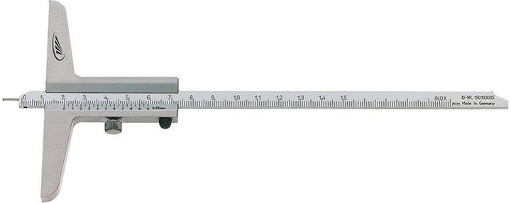 Image du produit Helios Preisser Pied à coulisse de profondeur avec tige de mesure 200 mm Longueur du pont 100 mm (20 cm)