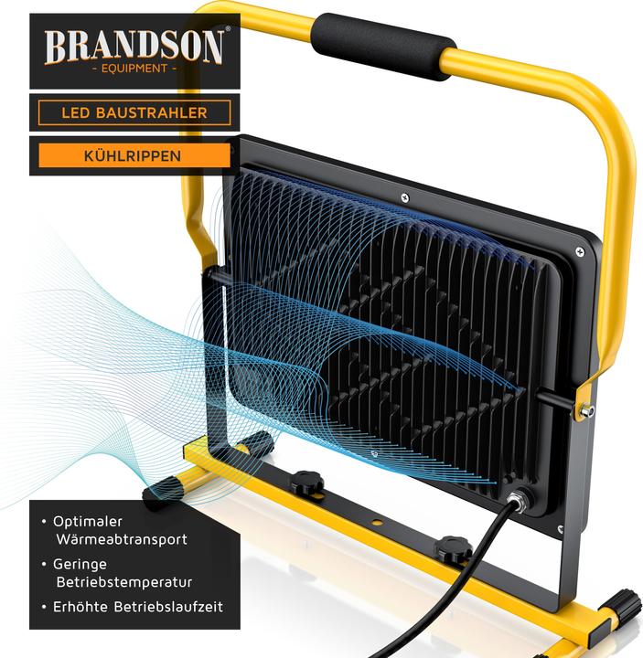 Produktbild Brandson Baustrahler LED, 150 Watt, Warmweiss, Arbeitsscheinwerfer, Bauscheinwerfer, Arbeitsleuchte (12000 lm)