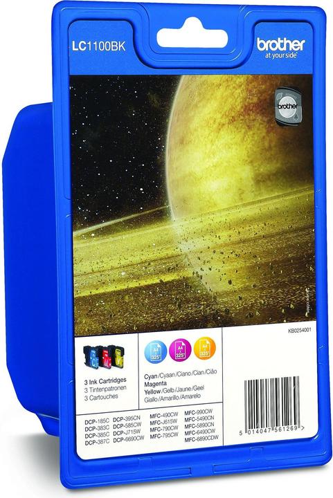 Immagine prodotto Brother LC1100 Pack Arcobaleno (M, Y, C)