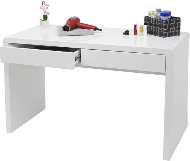 Produktbild Swisshandel24 Schreibtisch Schminktisch, Bürotisch Computertisch Arbeitstisch, Hochglanz Weiss 120x60cm (120 x 60 x 75 cm)