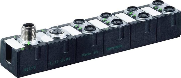 Actual product image Murr Elektronik Cube67 I/O expansion module 8 digital inputs Cube67 DI8 E 8xM8