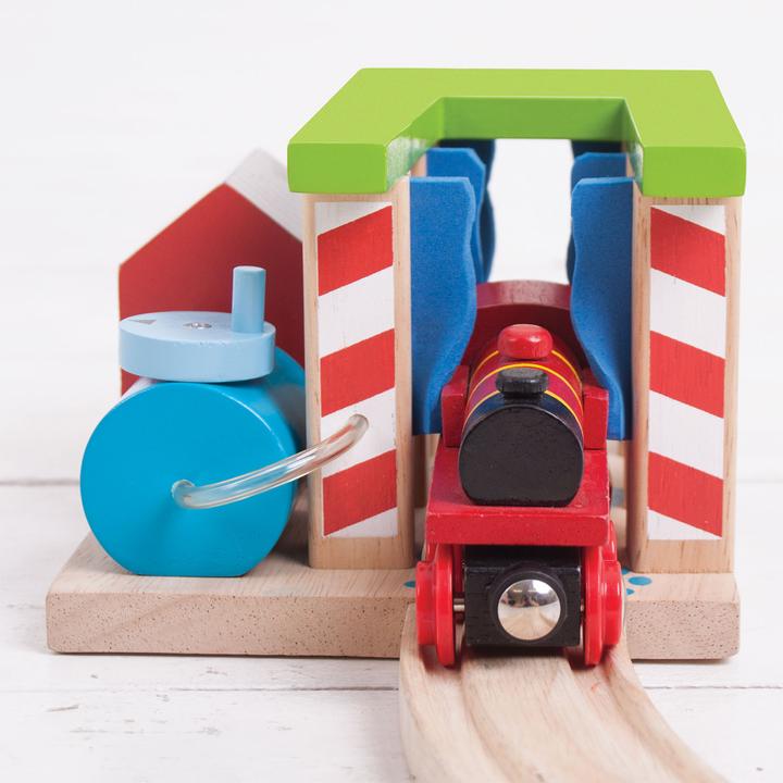 Immagine prodotto Bigjigs Sistemi di lavaggio delle rotaie in legno per treni