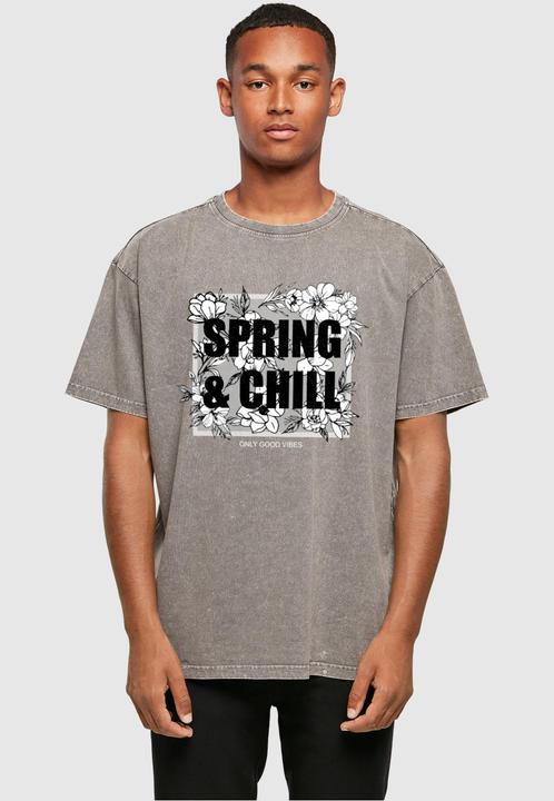 Image du produit Merchcode Spring And Chill Acid Washed Heavy Oversized Tee - 112825 (XL)