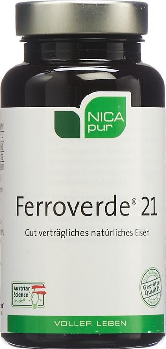 Actual product image NicaPur FERROVERDE Caps 21 mg Vegetable Iron Ds 60 Capsules (60 Piece, Capsules, 71 g)
