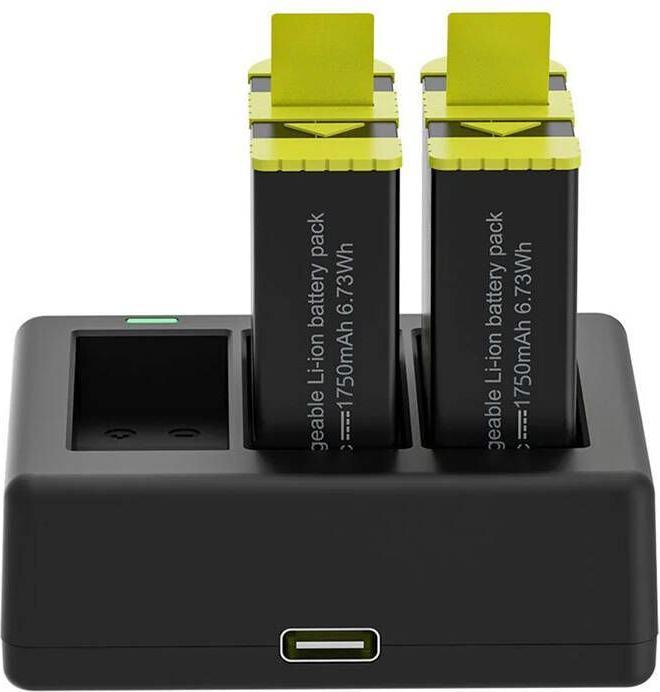 Immagine prodotto Telesin Caricabatterie a 3 slot per GoPro Hero 9 / Hero 10 + 2 batterie (GP-BTR-903-B) (GoPro Hero 9, Eroe 10, Eroe 11, Eroe 12)