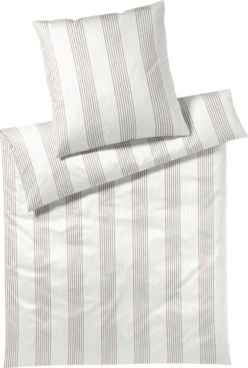 Produktbild Elegante Mako-Satin Bettwäsche Bridge himmelblau (Kopfkissenbezug, 65 x 100 cm)