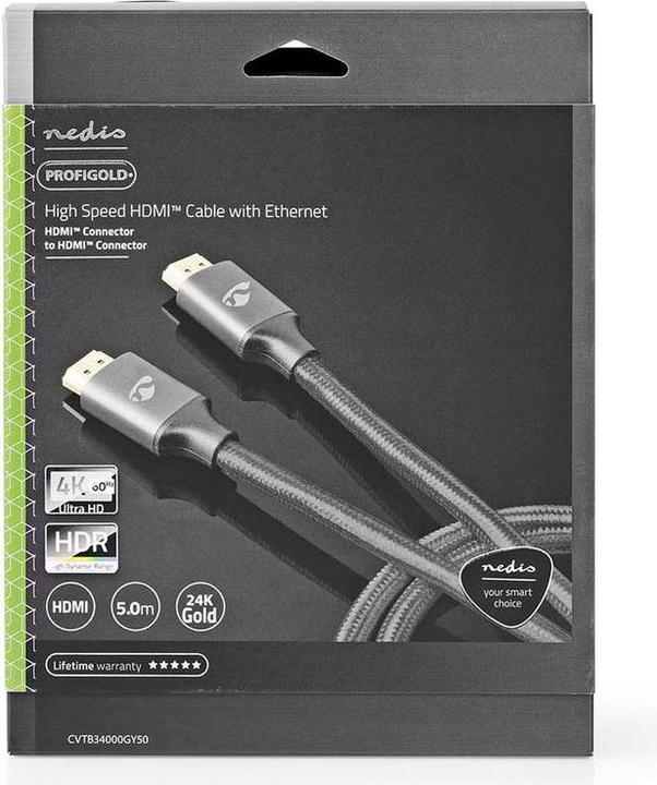 Produktbild Nedis High Speed??HDMI Kabel mit Ethernet| HDMI Stecker|| 4Ka60Hz| - Kabel - Digital/D (5 m, HDMI)