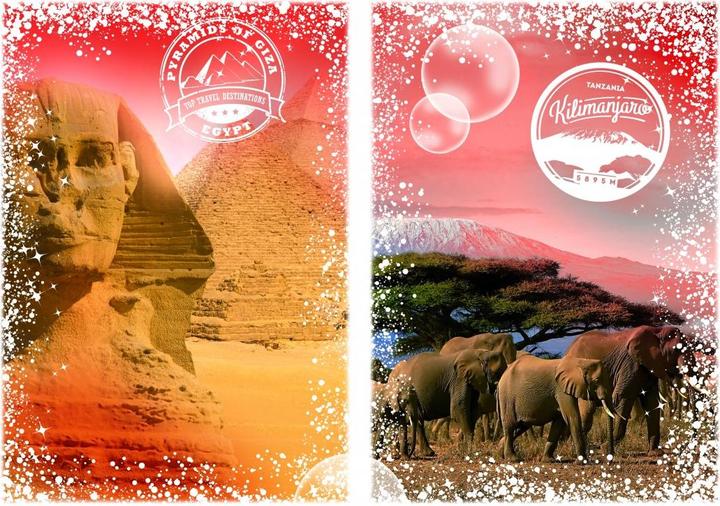 Immagine prodotto Grafika Puzzle 1000 pezzi Viaggio intorno al mondo - Africa, Egitto e Kenya (1000 pezzi)