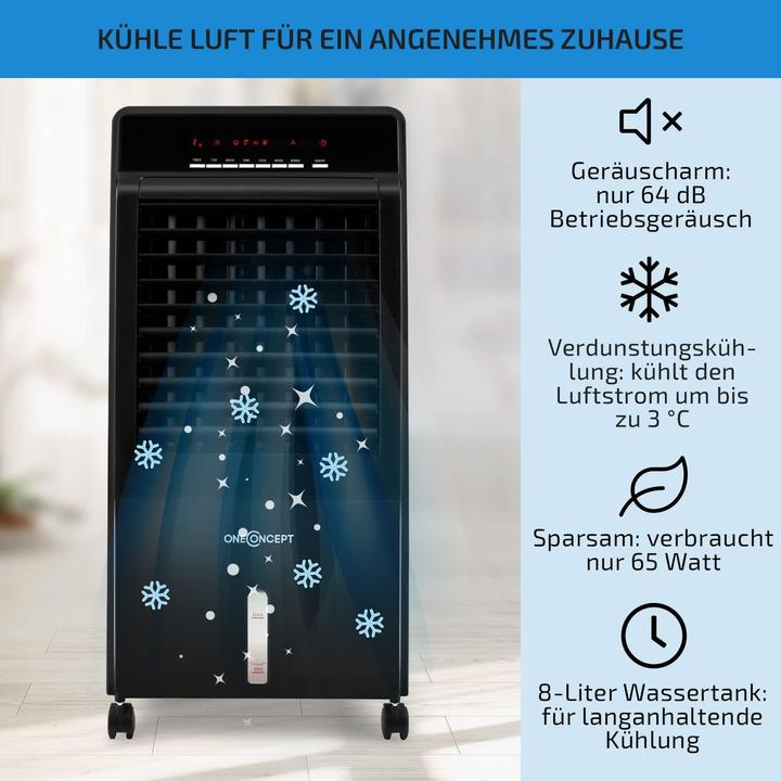 Image du produit OneConcept Refroidisseur d'air 4 en 1, noir (64 dB)