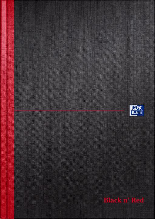 Produktbild Oxford Black n'Red gebundenes Notizbuch A4 (A4, Blanko, Harter Einband)