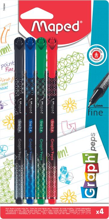 Maped Graph'Peps Deco 4 pièces (Diverses couleurs, 4 x)