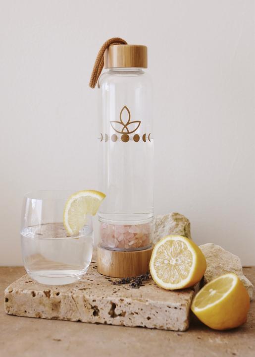 Produktbild QI Organics Edelstein Wasserflasche - Rosenquarz (0.50 l)