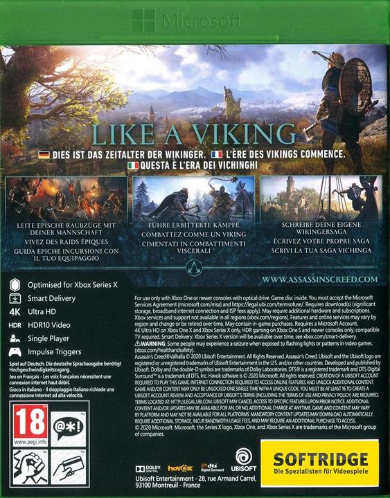 Immagine prodotto Ubisoft Assassin's Creed Valhalla (Xbox One X, Xbox Series X, Multilingue)
