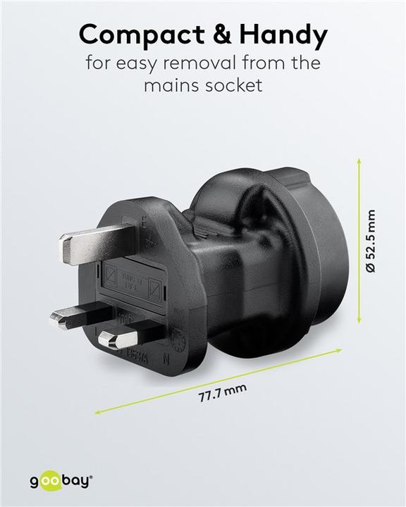 Image du produit Goobay Adaptateur secteur Prise de terre