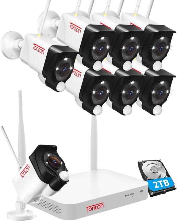 Actual product image Tonton Security 8-teiliges Überwachungskamera Set mit Gegensprechfunktion