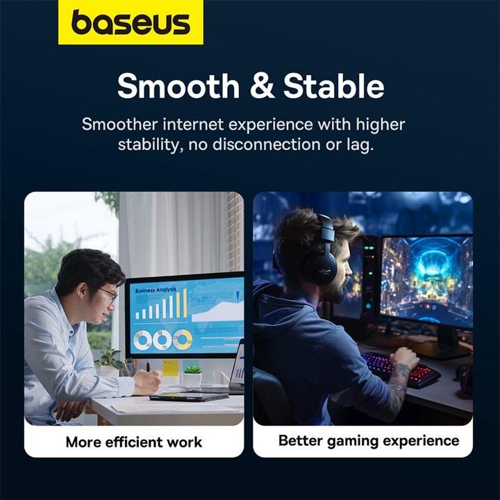 Image du produit Baseus Câble réseau en fil métallique cat.7 Ethernet RJ45, 10Gbps, 20m (noir) (S/FTP, CAT7, 20 m)