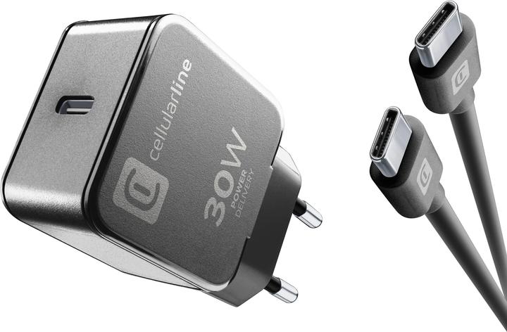 Actual product image Peter Jäckel Cellularline USB-C Charger Kit for Motorola/ Google 30W PD Black (30 W)